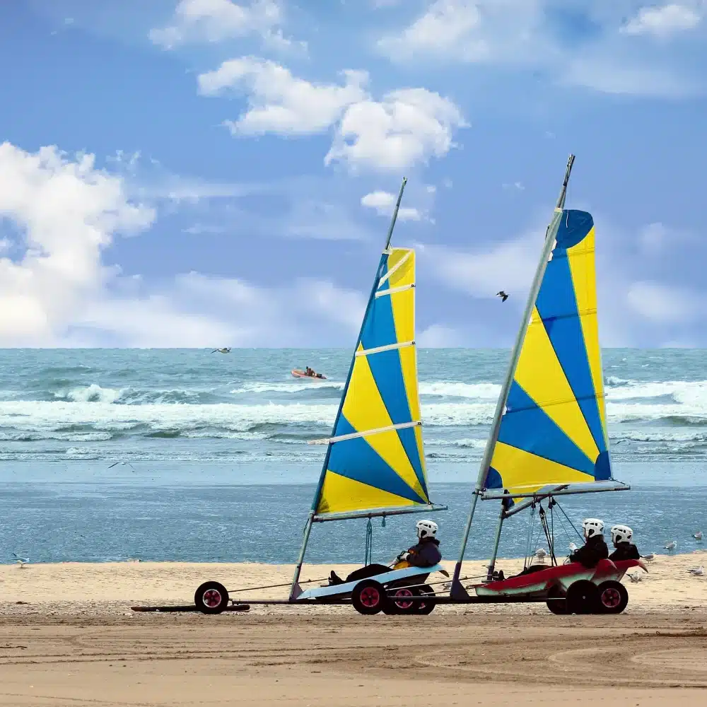 char à voile située à Quend-Plage, au cœur de la Baie de Somme