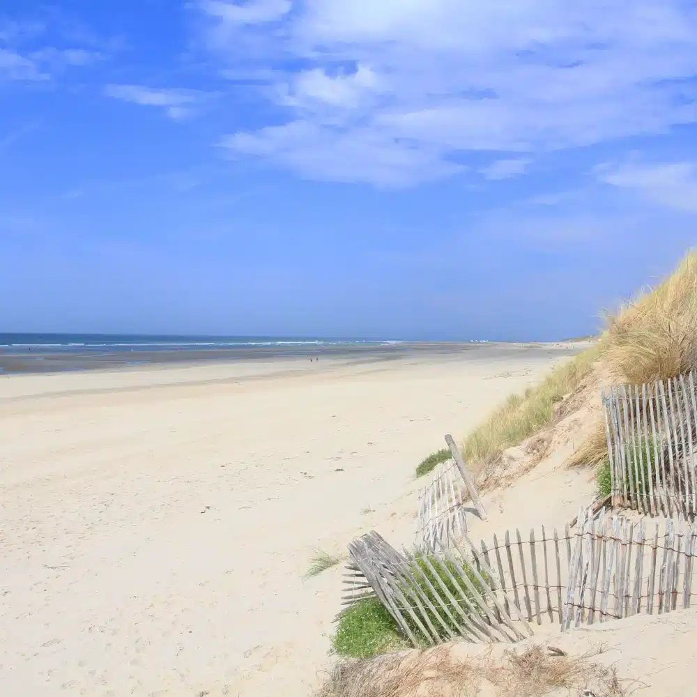 Plage de Quend et ses dunes sur la côte picarde