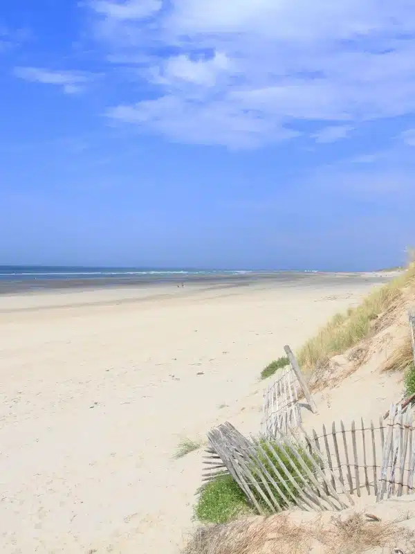 Vue sur le littoral et la plage en Baie de Somme
