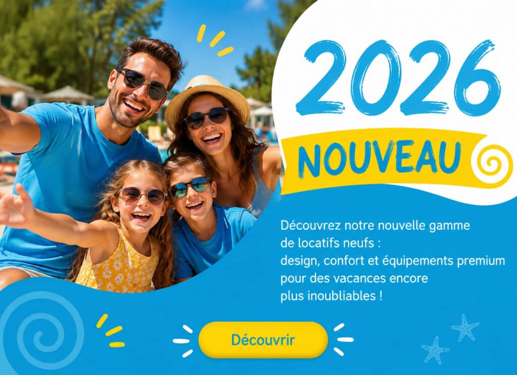 Famille souriante en plein été, annonce 2026.